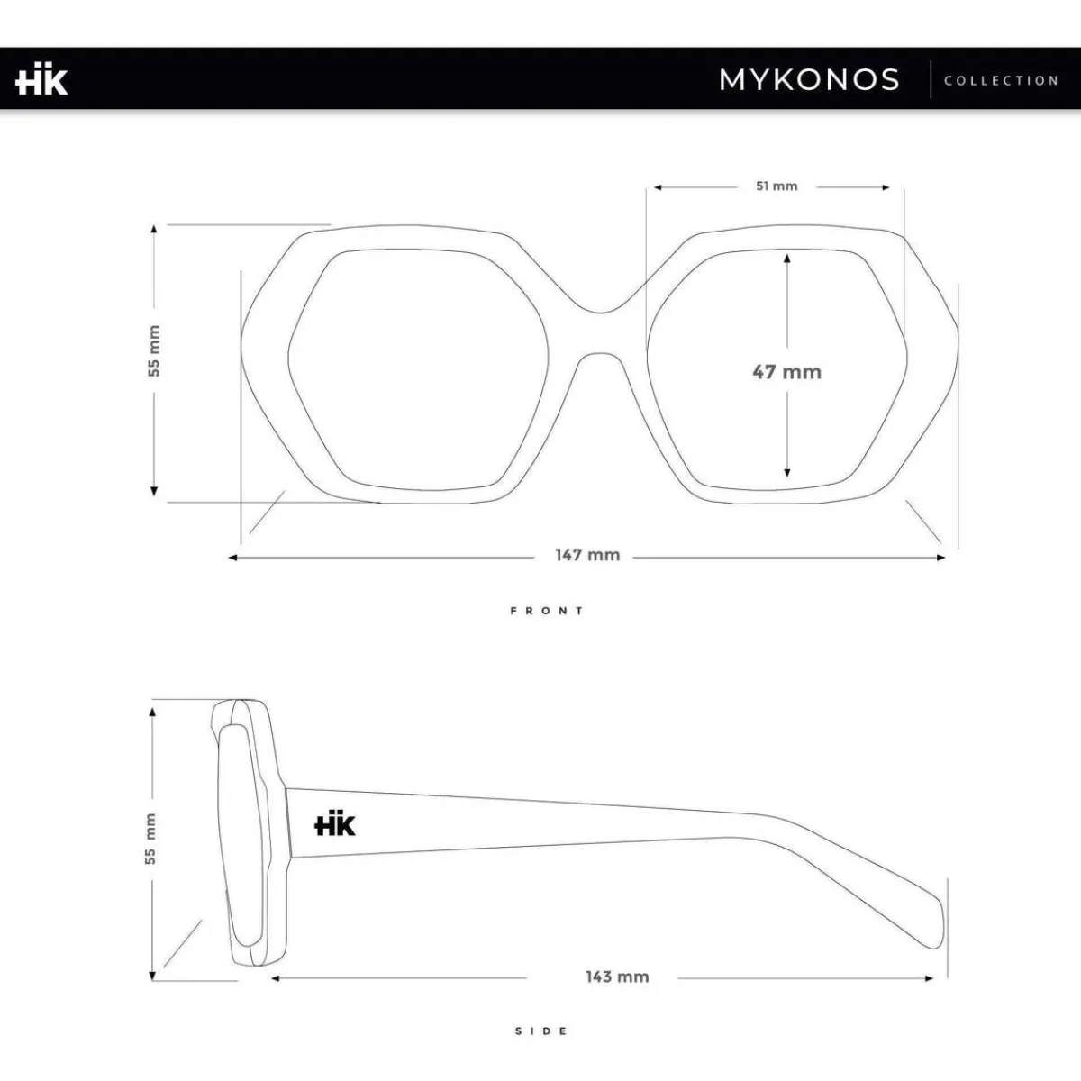 Hanukeii Mykonos-Homme Lunettes De Soleil