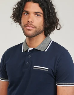 Yurban NEW-POLO-NAVY-Homme T-Shirts & Polos