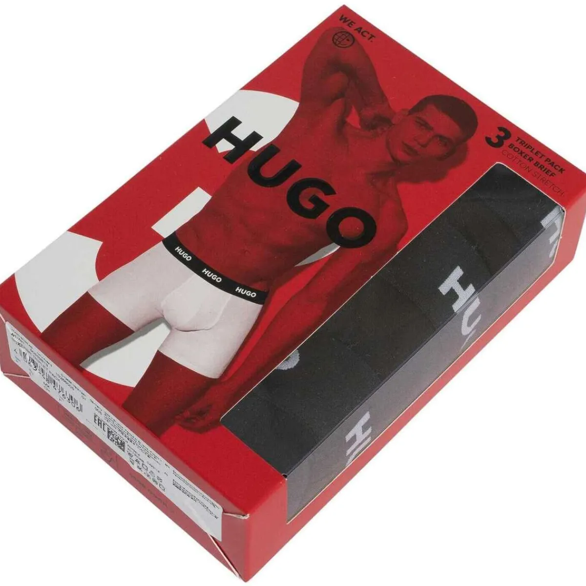 BOSS Pack de 3 boxers-Homme Caleçons