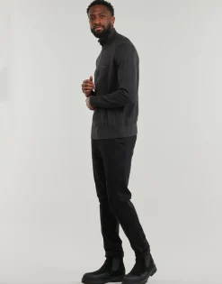 Tommy Hilfiger PIMA ORG CTN CASHMERE ZIP MOCK-Homme Pulls & Gilets