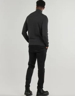 Tommy Hilfiger PIMA ORG CTN CASHMERE ZIP MOCK-Homme Pulls & Gilets