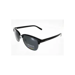 Polaroid PLD 1012 style "Browline" Noir et argent-Homme Lunettes De Soleil