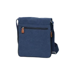 Katana Pochette Portée Travers En Toile Garni Cuir De Vachette 6568-Homme Pochettes / Sacoches