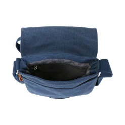 Katana Pochette Portée Travers En Toile Garni Cuir De Vachette 6568-Homme Pochettes / Sacoches