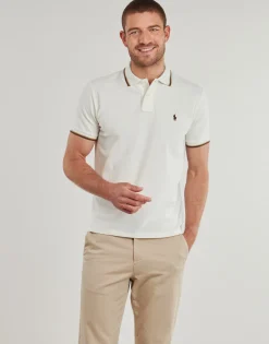 Polo Ralph Lauren POLO COUPE DROITE EN COTON BASIC MESH COL RAYE-Homme T-Shirts & Polos|T-Shirts & Polos