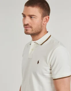 Polo Ralph Lauren POLO COUPE DROITE EN COTON BASIC MESH COL RAYE-Homme T-Shirts & Polos|T-Shirts & Polos