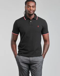 Polo Ralph Lauren POLO COUPE DROITE EN COTON BASIC MESH COL RAYE-Homme T-Shirts & Polos|T-Shirts & Polos
