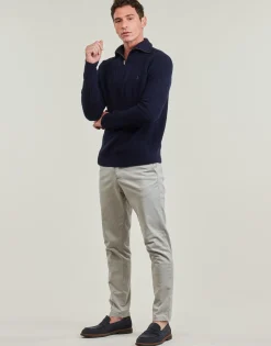 Polo Ralph Lauren PULL 1/2 ZIP EN LAINE MELANGE-Homme Pulls & Gilets