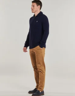 Polo Ralph Lauren PULL 1/2 ZIP EN LAINE MELANGE-Homme Pulls & Gilets