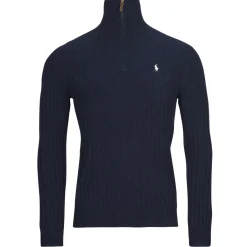Polo Ralph Lauren PULL 1/2 ZIP EN LAINE MELANGE-Homme Pulls & Gilets