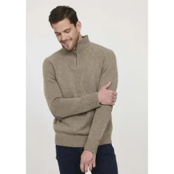 Lee Cooper Pull CHALOK Taupe-Homme Pulls & Gilets