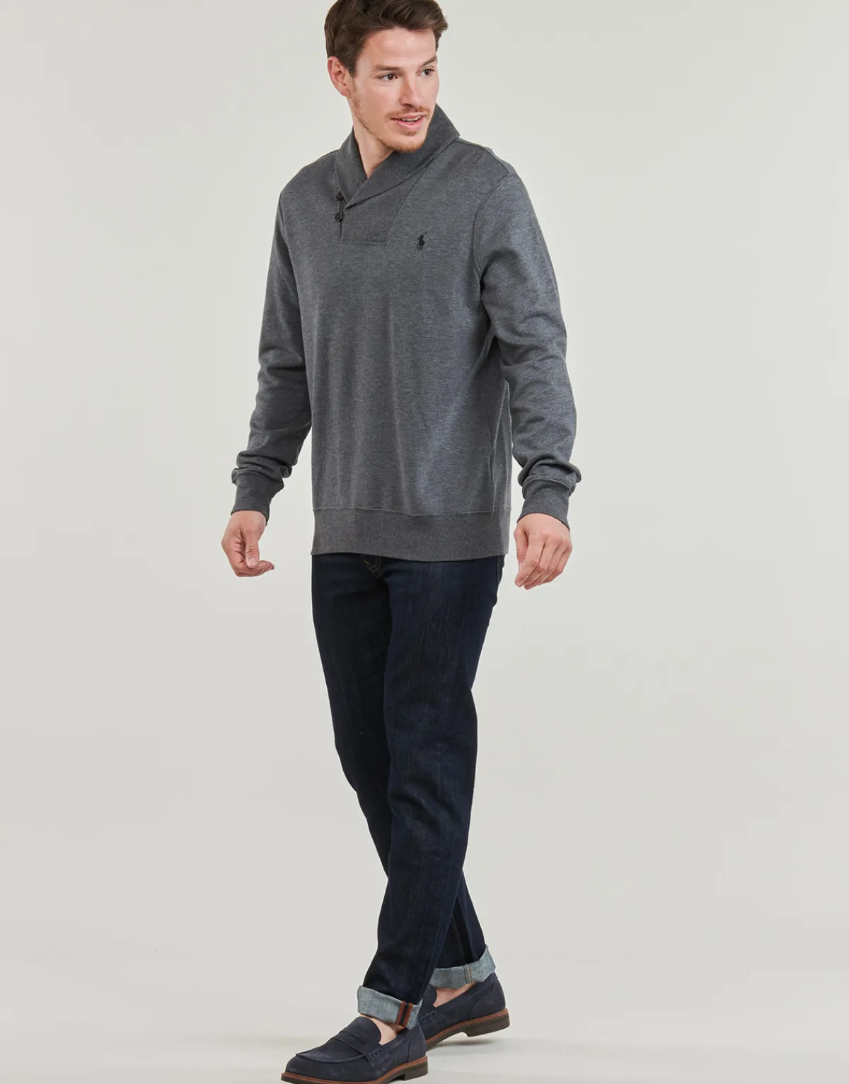 Polo Ralph Lauren PULL COL CHALE-Homme Pulls & Gilets