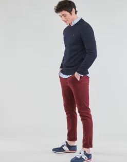 Polo Ralph Lauren PULL COL ROND AJUSTE EN COTON PIMA-Homme Pulls & Gilets