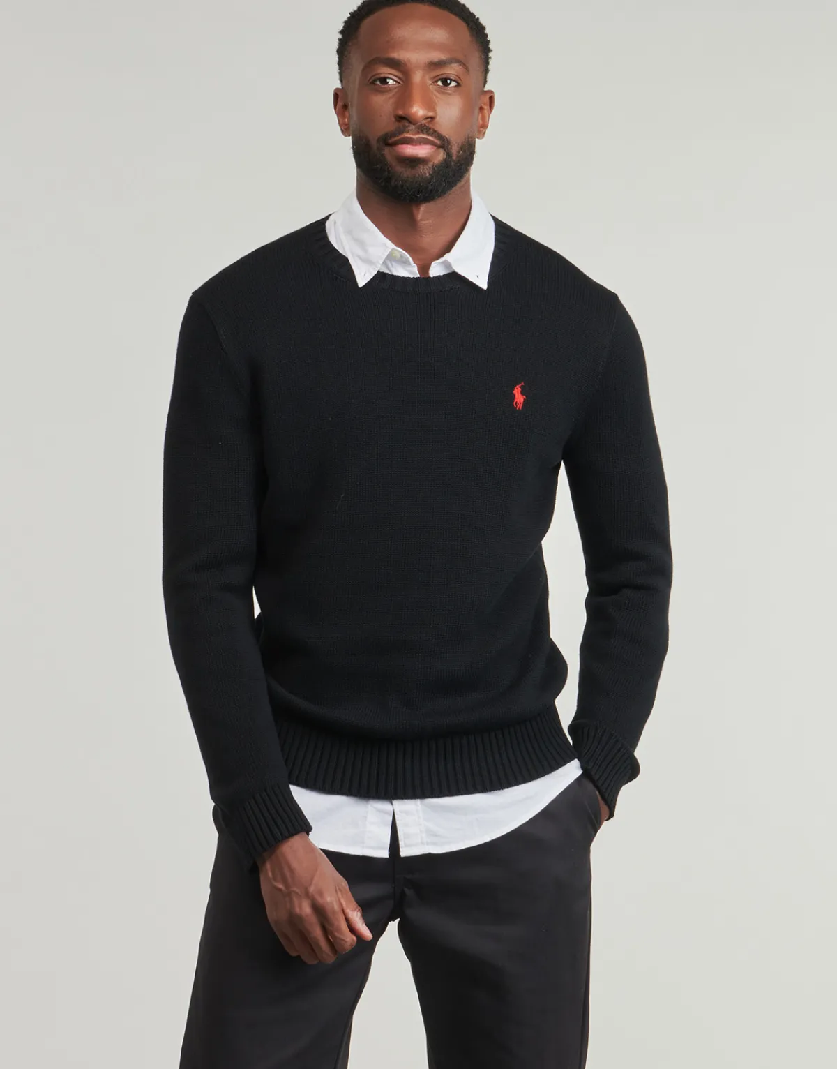 Polo Ralph Lauren PULL COL ROND EN COTON EPAIS-Homme Pulls & Gilets