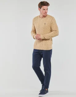 Polo Ralph Lauren PULL COL ROND EN MAILLE TORSADEE-Homme Pulls & Gilets