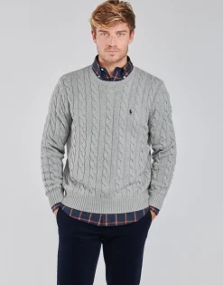 Polo Ralph Lauren PULL COL ROND EN MAILLE TORSADEE-Homme Pulls & Gilets