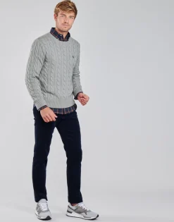 Polo Ralph Lauren PULL COL ROND EN MAILLE TORSADEE-Homme Pulls & Gilets
