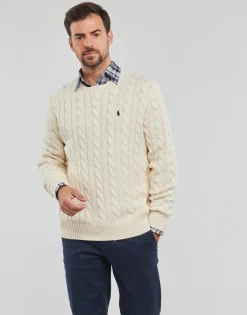 Polo Ralph Lauren PULL COL ROND EN MAILLE TORSADEE-Homme Pulls & Gilets
