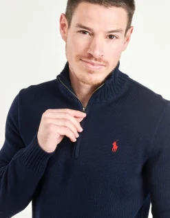 Polo Ralph Lauren PULL DEMI ZIP EN COTON-Homme Pulls & Gilets