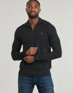 Polo Ralph Lauren PULL DEMI ZIP EN COTON TEXTURE-Homme Pulls & Gilets