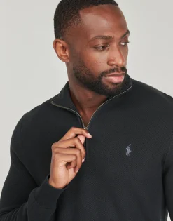 Polo Ralph Lauren PULL DEMI ZIP EN COTON TEXTURE-Homme Pulls & Gilets
