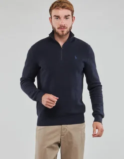 Polo Ralph Lauren PULL DEMI ZIP EN COTON TEXTURE-Homme Pulls & Gilets