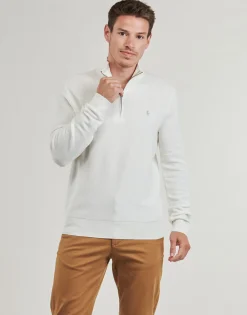 Polo Ralph Lauren PULL DEMI ZIP EN COTON TEXTURE-Homme Pulls & Gilets