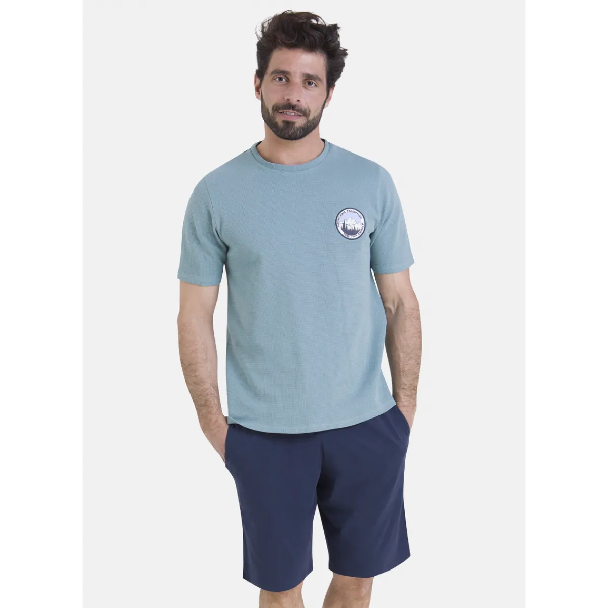 Athena Pyjama court col rond WAFFLE-Homme Pyjamas