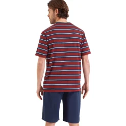 Athena Pyjama court col V RAYURES-Homme Pyjamas