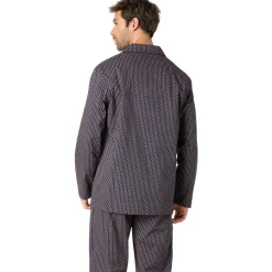 Eminence Pyjama long boutonné chaîne et trame CLASSE X-Homme Pyjamas