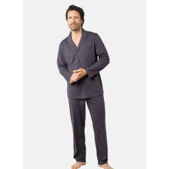 Eminence Pyjama long boutonné chaîne et trame CLASSE X-Homme Pyjamas