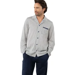 Eminence Pyjama long col ouvert MERCERISE-Homme Pyjamas