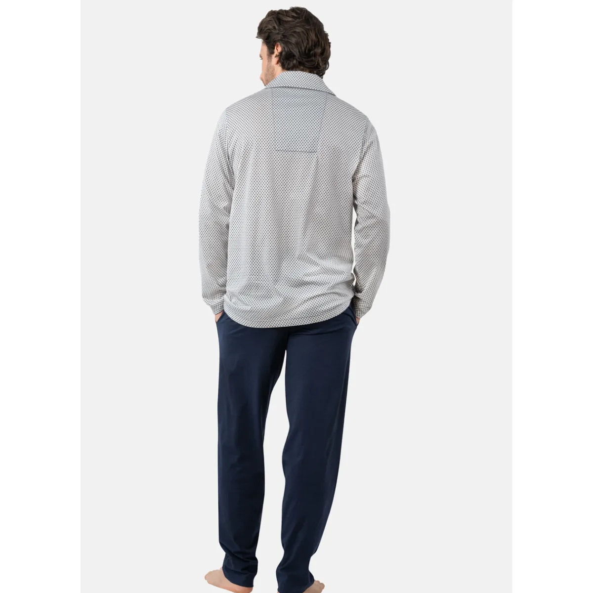 Eminence Pyjama long col ouvert MERCERISE-Homme Pyjamas