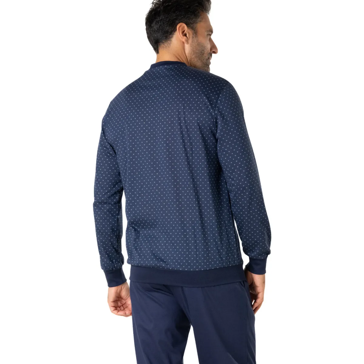 Eminence Pyjama long col rond mercerisé-Homme Pyjamas