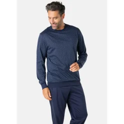 Eminence Pyjama long col rond mercerisé-Homme Pyjamas