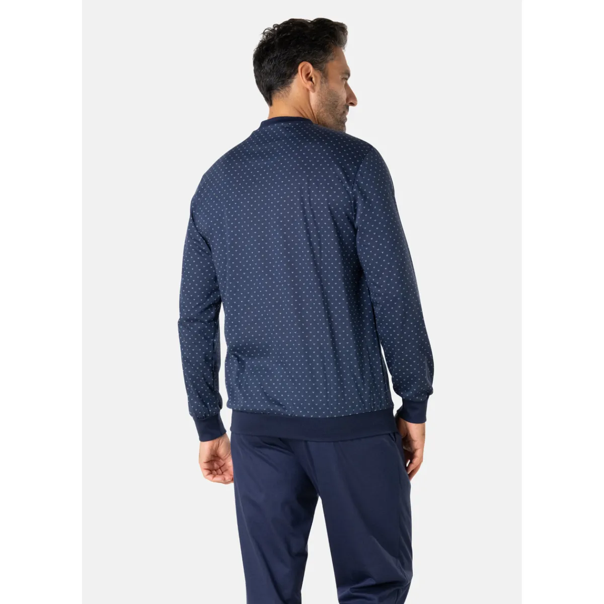 Eminence Pyjama long col rond mercerisé-Homme Pyjamas