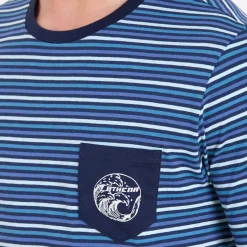 Athena Pyjama long col rond RAYURES WAVES-Homme Pyjamas