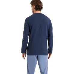 Athena Pyjama long col rond WAFFLE-Homme Pyjamas