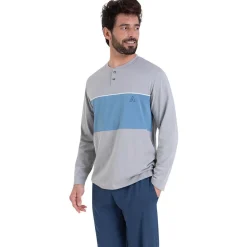 Athena Pyjama long col tunisien CHIC-Homme Pyjamas