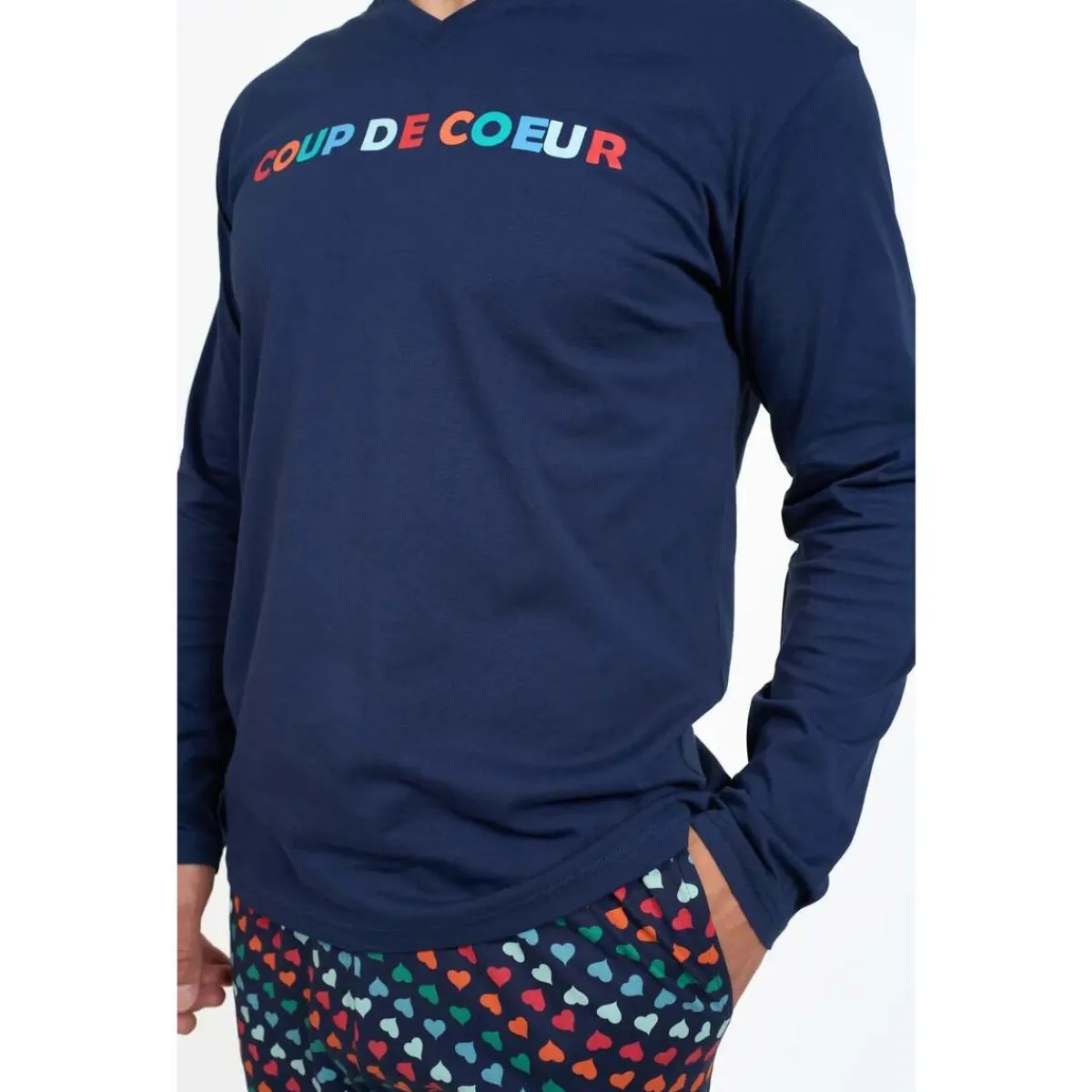 Coup De Coeur Pyjama long col V - COLOR-Homme Pyjamas