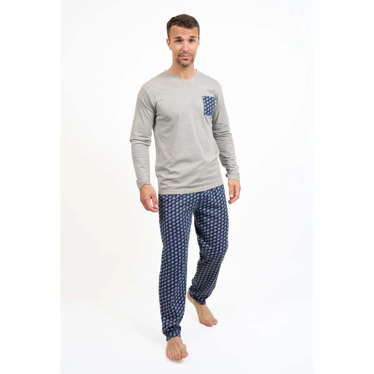 Coup De Coeur Pyjama long col V - CORALIE-Homme Pyjamas