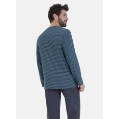 Athena Pyjama long rayures L'ESCALE-Homme Pyjamas