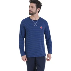 Athena Pyjama long rayures L'ESCALE-Homme Pyjamas