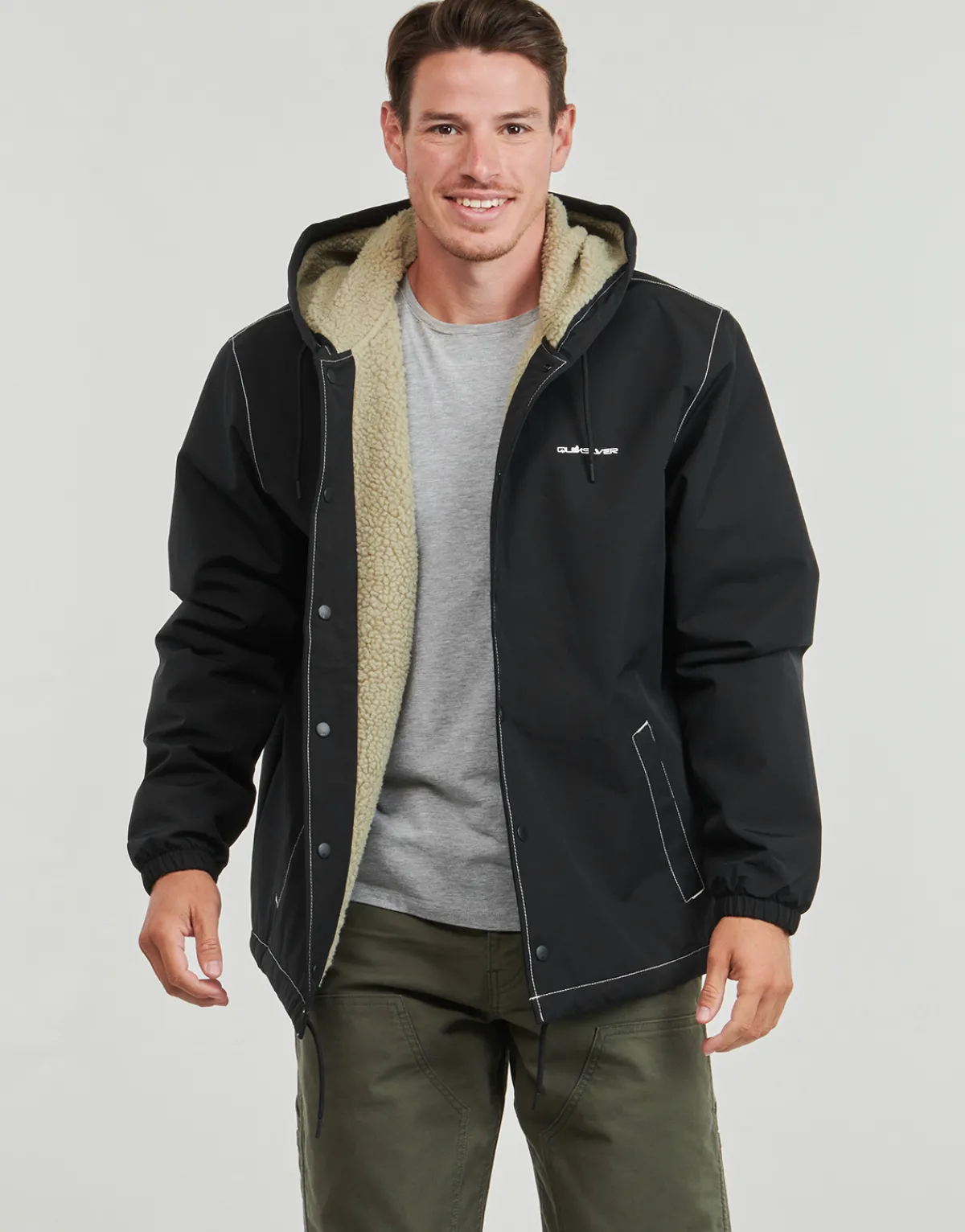Quiksilver RAIN CLOUD WARM HOODED COACH-Homme Vestes