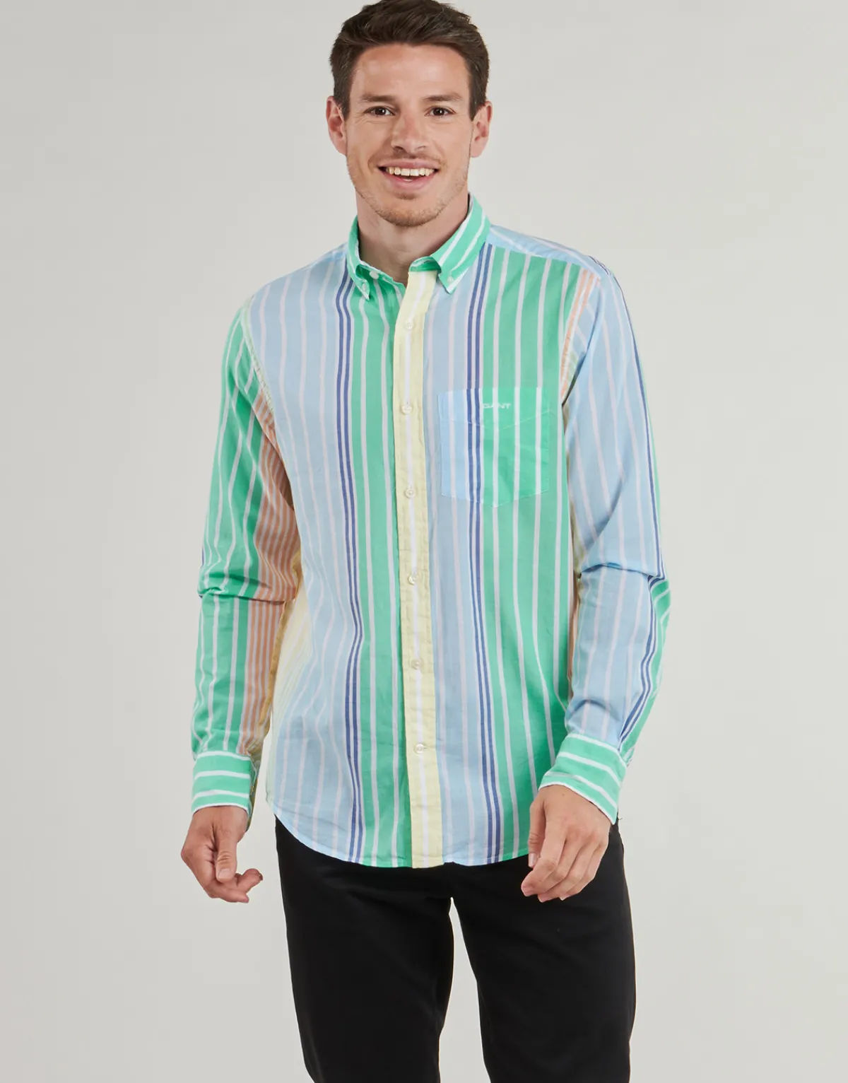 Gant REG VOILE MULTI STRIPE SHIRT-Homme Chemises