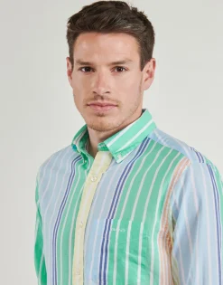 Gant REG VOILE MULTI STRIPE SHIRT-Homme Chemises
