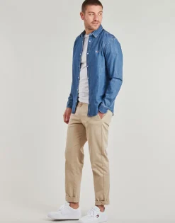 Tommy Jeans RGLR FIT SHIRT MID BLUE-Homme Chemises