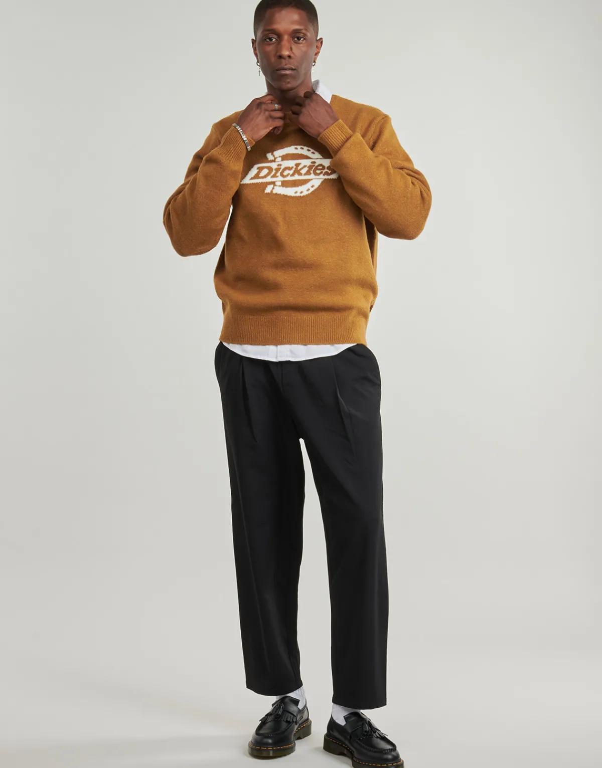 Dickies RUSTON SWEATER BROWN DUCK-Homme Pulls & Gilets