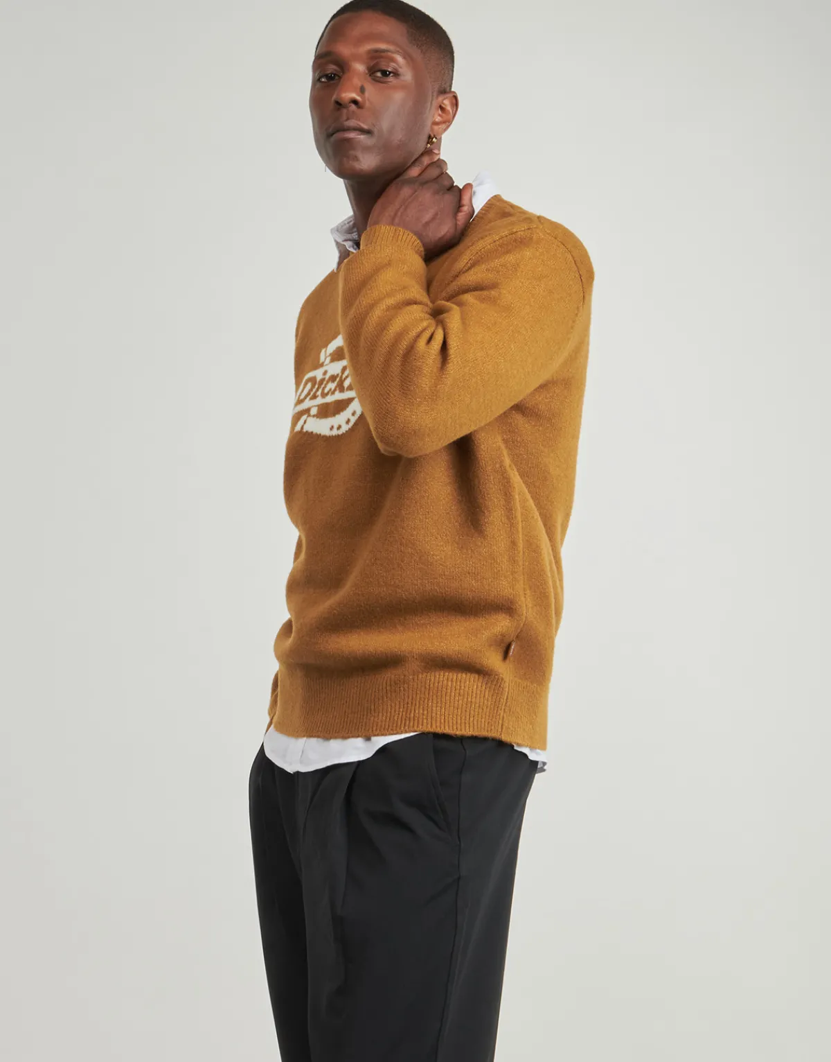 Dickies RUSTON SWEATER BROWN DUCK-Homme Pulls & Gilets