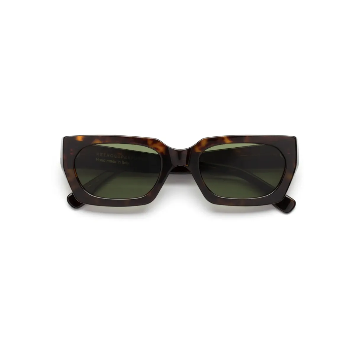 Retrosuperfuture 9RZ Teddy Lunettes de soleil, Havana/Vert, 54 mm-Homme Lunettes De Soleil